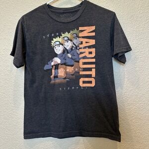 Naruto: Naruto SHIPPUDEN Collection Boys Graphic T-Shirt- Size (M) Charcoal Grey